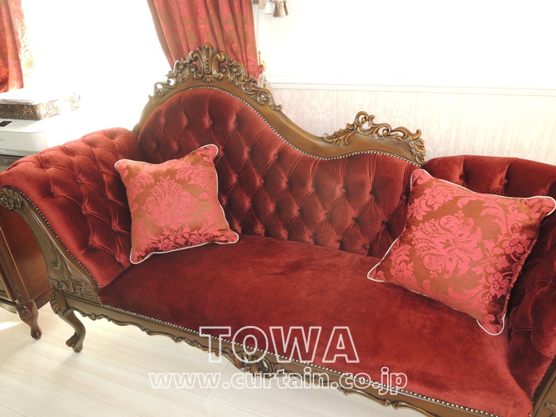 赤カーテン ゴージャス インテリア ゴージャスの極み！赤とゴールドのカーテン♪ - 素敵なカーテン